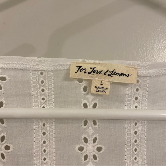 NWOT For Love and Lemons Puff Sleeve Eyelet Dress - Picture 4 of 5